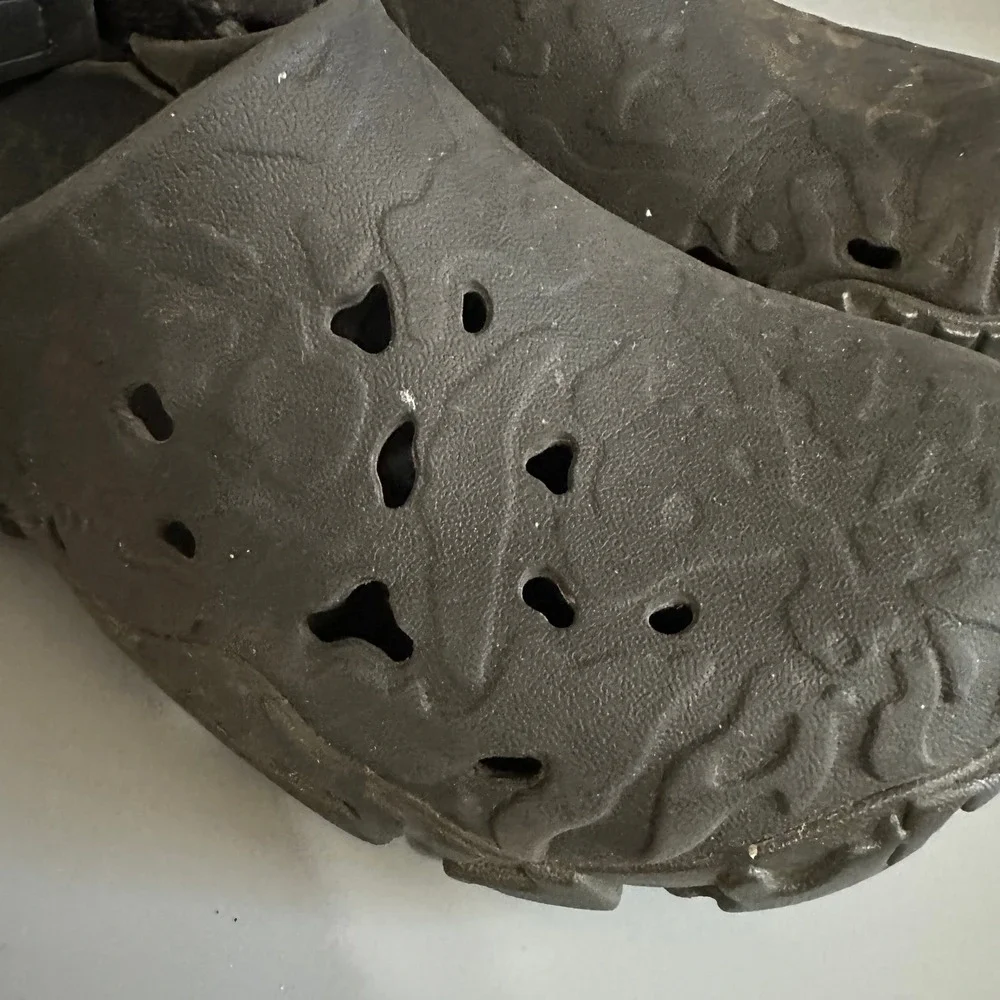 Crocs Pollex Clog Salehe Bembury Black Mens 9 Womens 11 Fingerprint Sandal